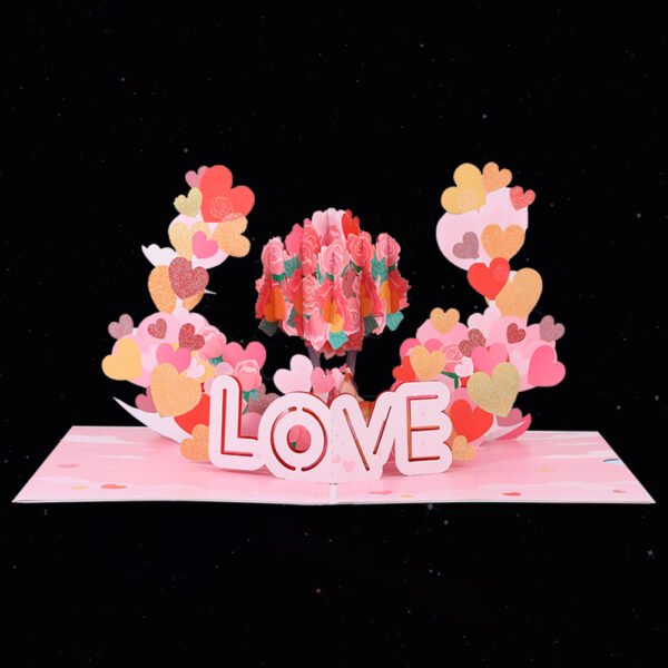 3D Loving Hearts Greeting Card