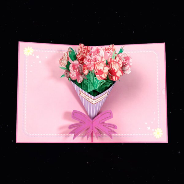 Hot Stamped 3D Carnation Bouquet Card