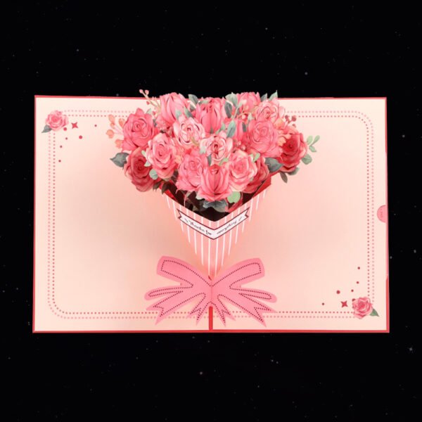 Hot Stamped 3D Rose Bouquet Card