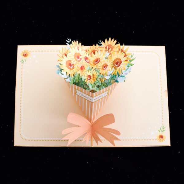 Hot Stamped 3D Sunflower Bouquet Card