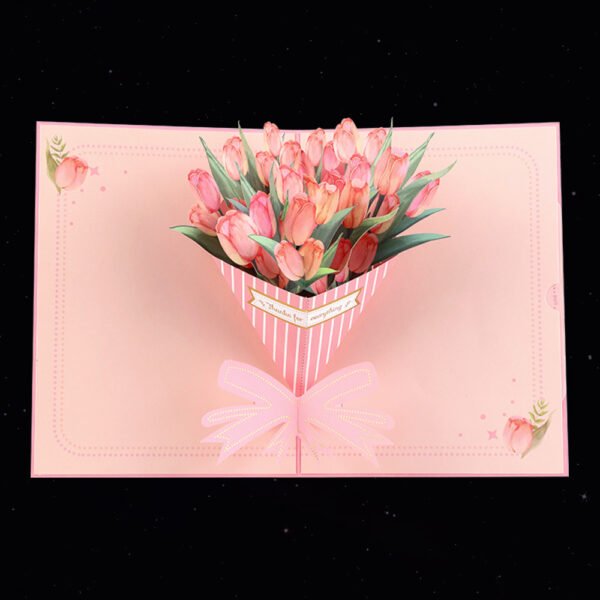 Hot Stamped 3D Tulip Bouquet Card