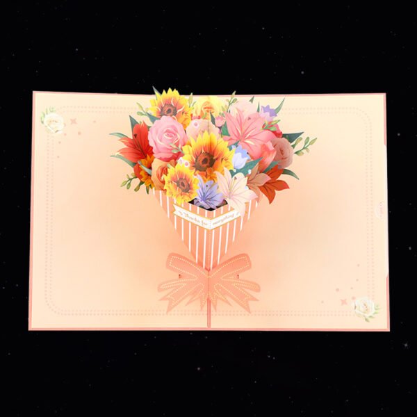 Hot Stamped 3D Colorful Bouquet Card